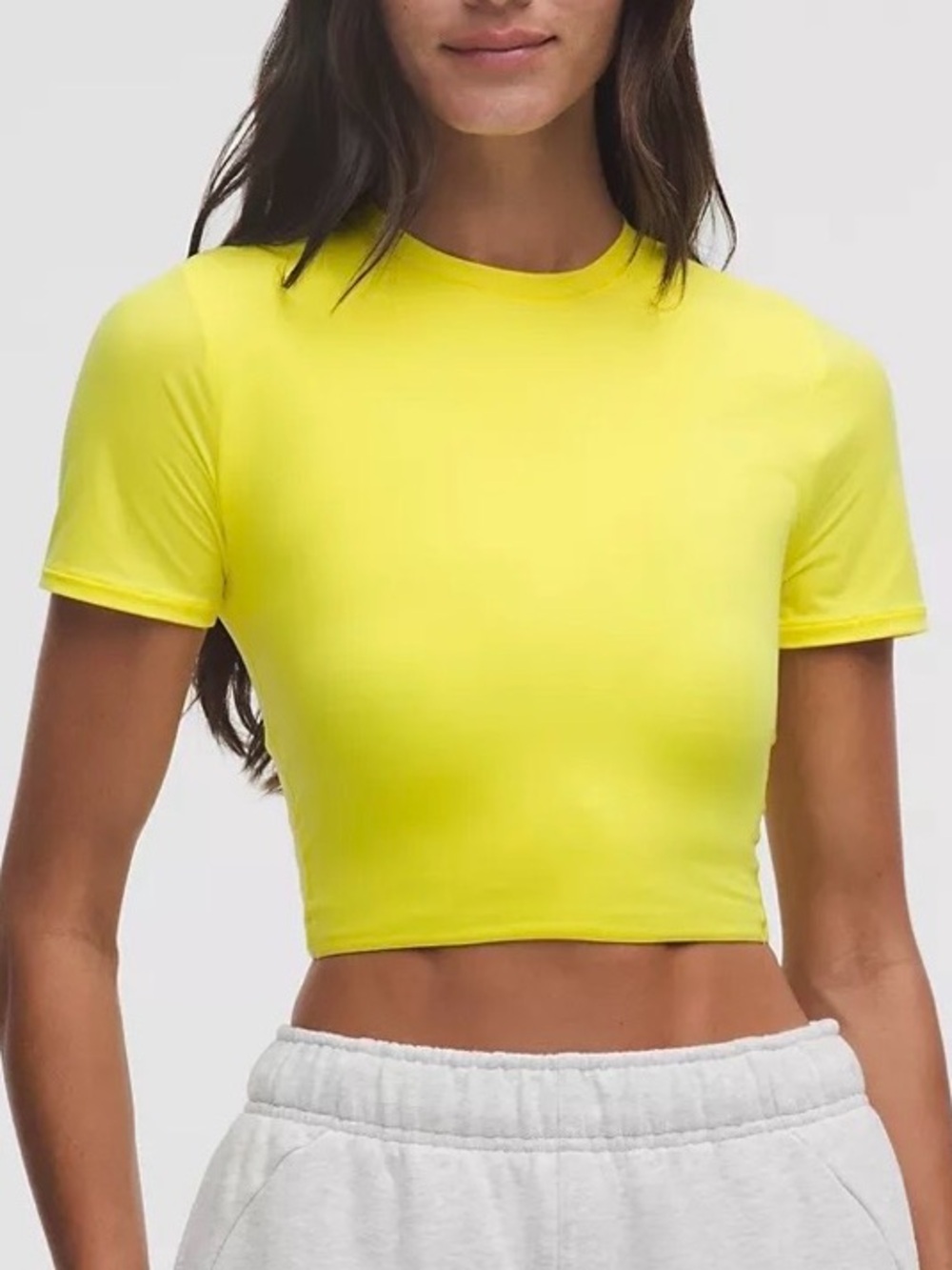 Wundermost Ultra-Soft Nulu Crewneck Cropped T-Shirt